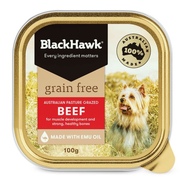 BLACK HAWK DOG GRAIN FREE BEEF 100G 9S