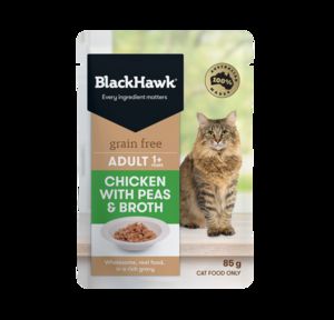 BLACK HAWK CAT CHICKEN 85G 12'S