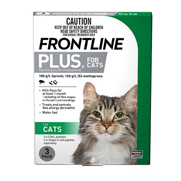 FRONTLINE PLUS CAT GREEN 3'S