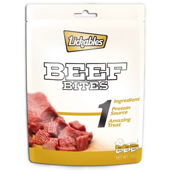 LICKABLES 1 BEEF BITES 100G