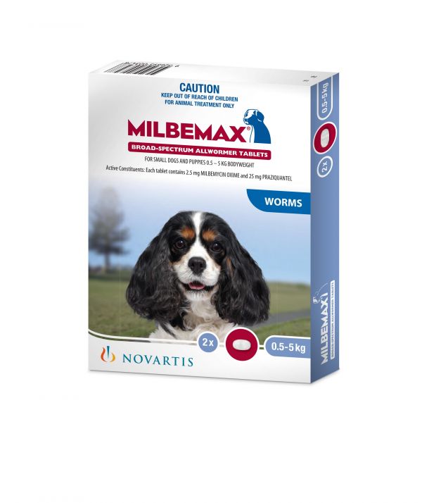 MILBEMAX SML DOG 0-5KG 2'S