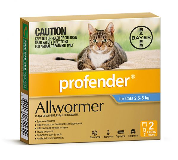 PROFENDER CAT 2.5-5KG 2'S