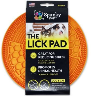 LICK PAD ORANGE ROUND